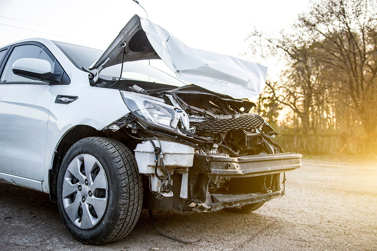 crashed car